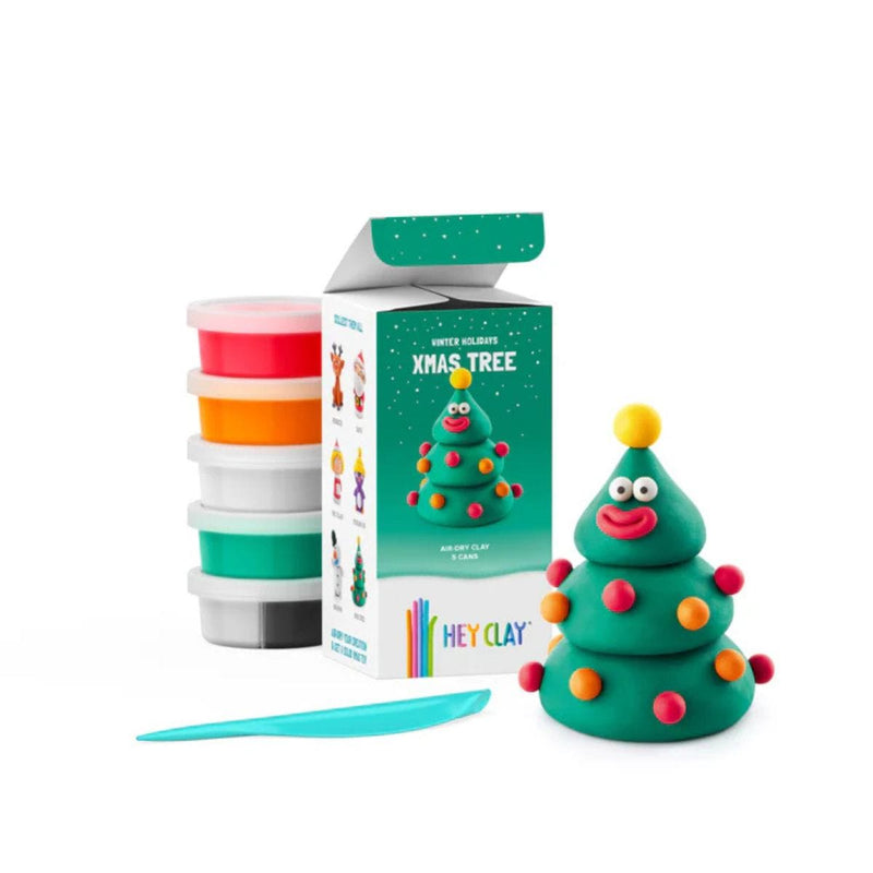 Hey Clay WINTER HOLIDAYS Boetseerklei set voor 1 figuurtje, Xmas Tree