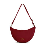 Hindbag ANDREA Katoenen half moon Crossbodytas, Burgundy