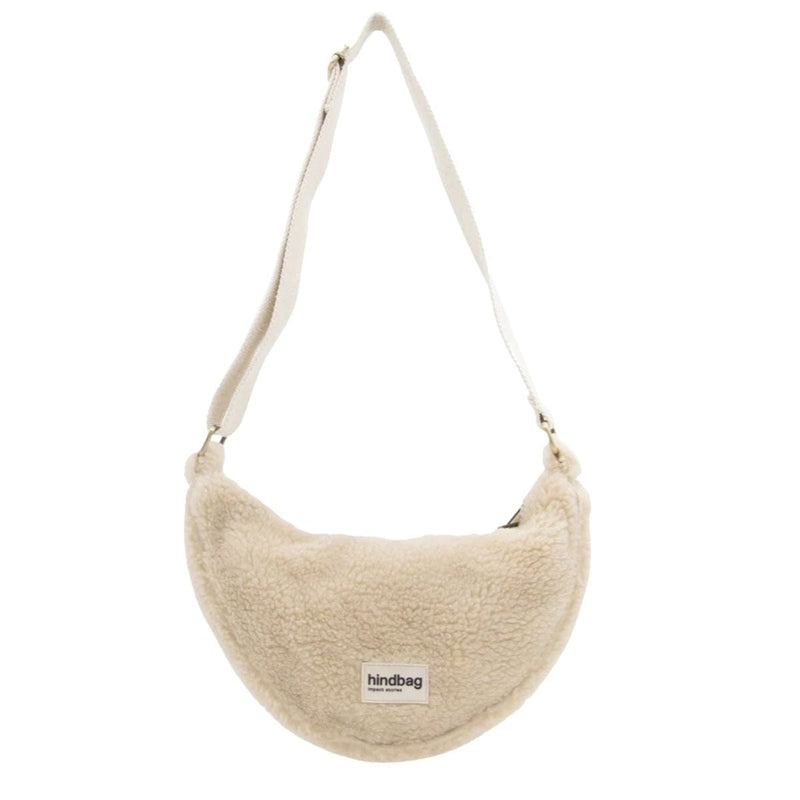 Hindbag ANDREA Teddy half moon Crossbodytas, Beige