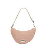 Hindbag ANDREA Teddy half moon Crossbodytas, Powder Pink