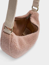 Hindbag ANDREA Teddy half moon Crossbodytas, Powder Pink
