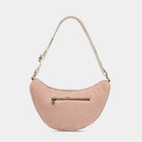 Hindbag ANDREA Teddy half moon Crossbodytas, Powder Pink