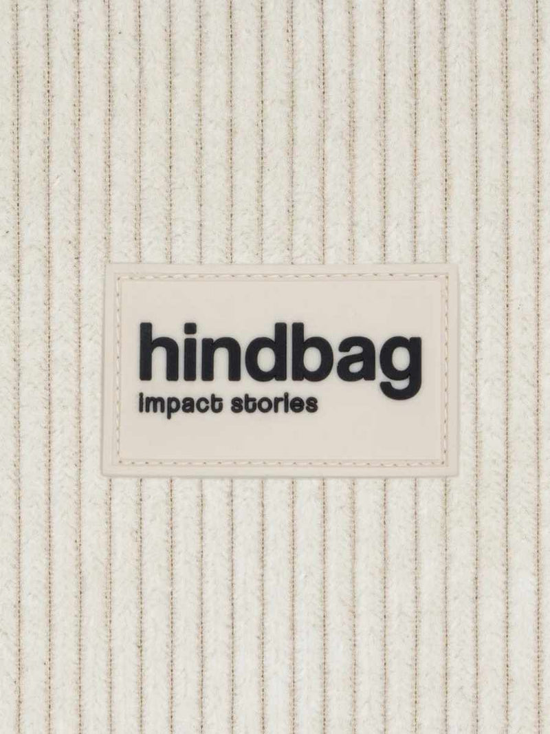 Hindbag ANDREA Velours half moon Crossbodytas, Ecru