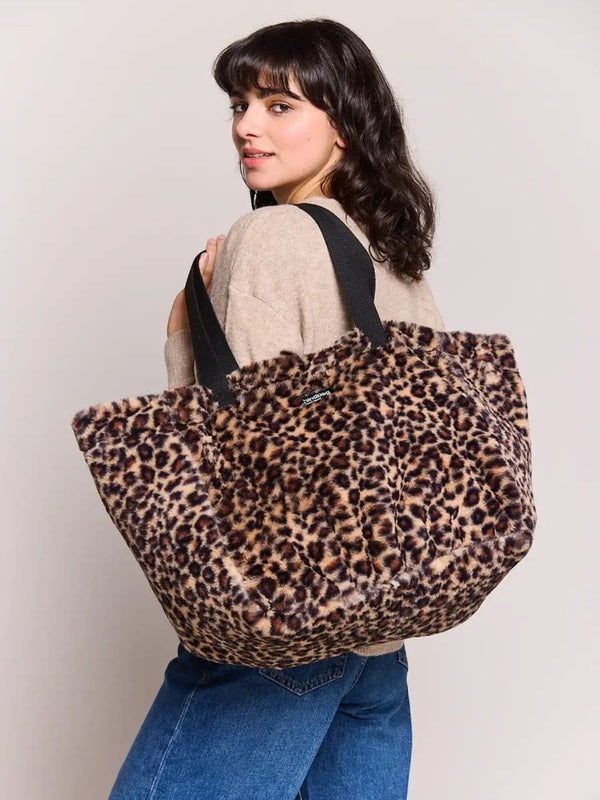 Hindbag CLAUDE Faux Fur Shopper, Luipaard
