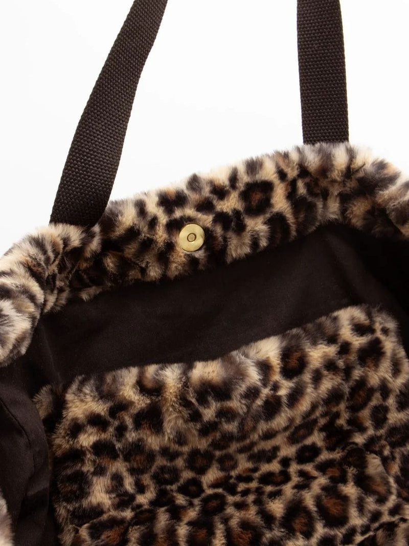 Hindbag CLAUDE Faux Fur Shopper, Luipaard