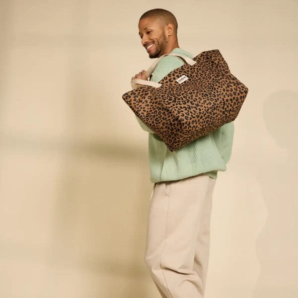 Hindbag CLAUDE Katoenen Shopper, Luipaard Cinnamon