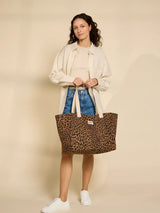 Hindbag CLAUDE Katoenen Shopper, Luipaard Cinnamon