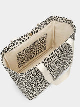 Hindbag CLAUDE Katoenen Shopper, Luipaard Ecru