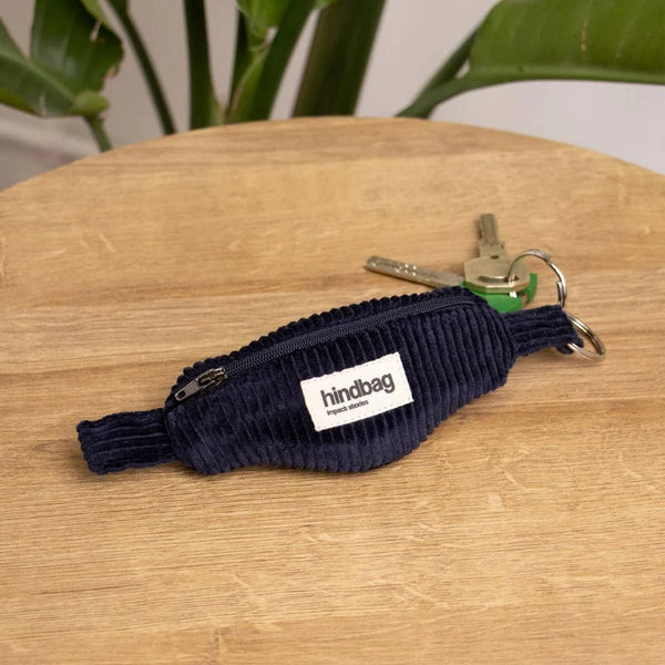 Hindbag CÔME Fannypack Velours Sleutelhanger met rits, Navy