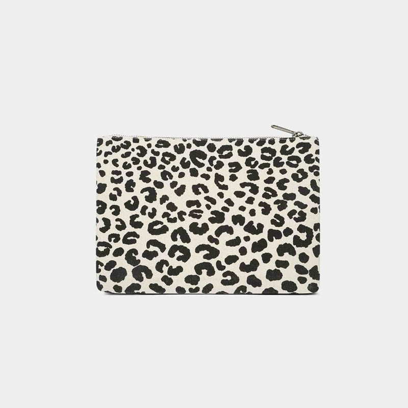 Hindbag EMA Katoenen Pouch, Luipaard Ecru