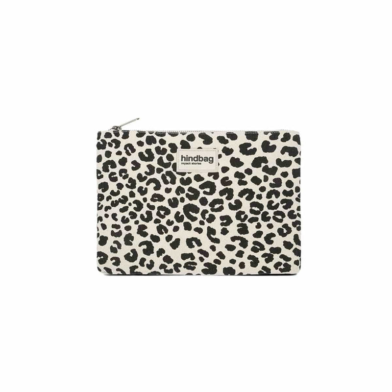 Hindbag EMA Katoenen Pouch, Luipaard Ecru