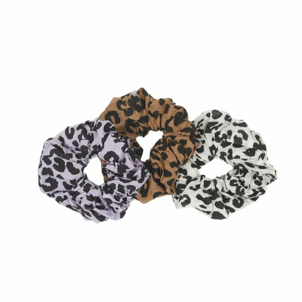Hindbag GOA Set van 3 Scrunchies, Luipaard
