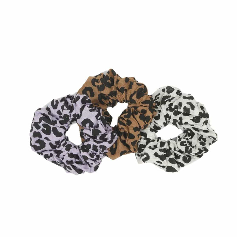 Hindbag GOA Set van 3 Scrunchies, Luipaard
