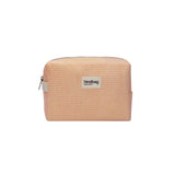 Hindbag LÉON Geweven Toilettas, Coral