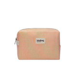 Hindbag LÉON Geweven Toilettas, Coral