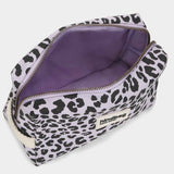 Hindbag LÉON Katoenen Toilettas, Luipaard Lila