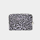 Hindbag LÉON Katoenen Toilettas, Luipaard Lila