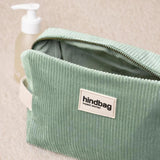 Hindbag LÉON Velours Toilettas, Mint Green
