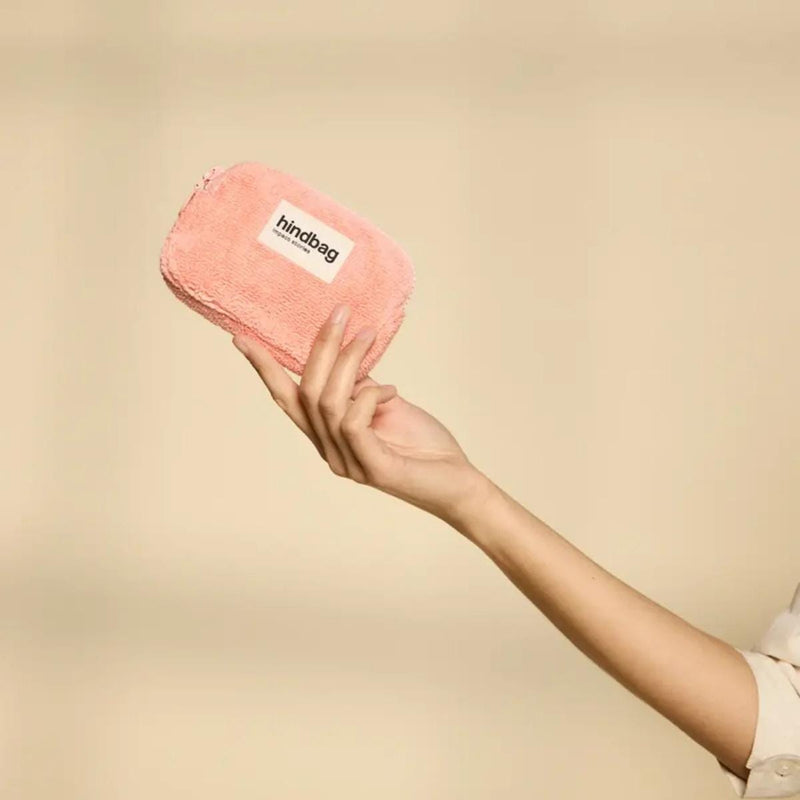 Hindbag LILI Portemonnee in Badstof, Koraal Roze