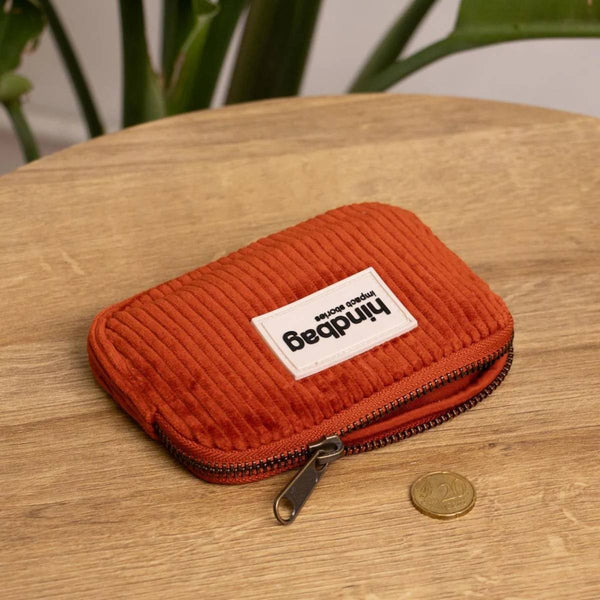 Hindbag LILI  Velours Portemonnee, Brique
