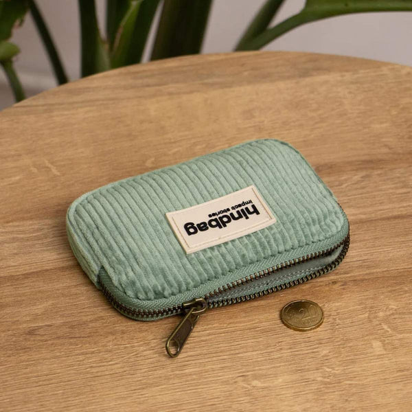 Hindbag LILI  Velours Portemonnee, Mint Green