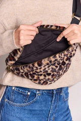 Hindbag OLIVIA Faux Fur Heuptastas, Luipaard