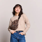 Hindbag OLIVIA Faux Fur Heuptastas, Luipaard