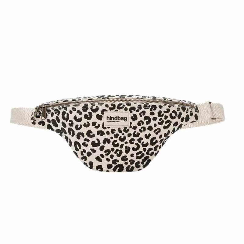 Hindbag OLIVIA Katoenen Crossbodytas, Luipaard Ecru