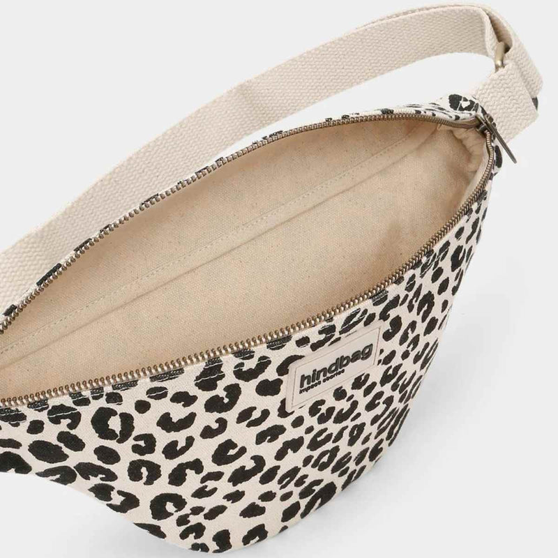 Hindbag OLIVIA Katoenen Crossbodytas, Luipaard Ecru