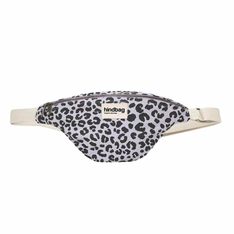 Hindbag OLIVIA Katoenen Crossbodytas, Luipaard Lila