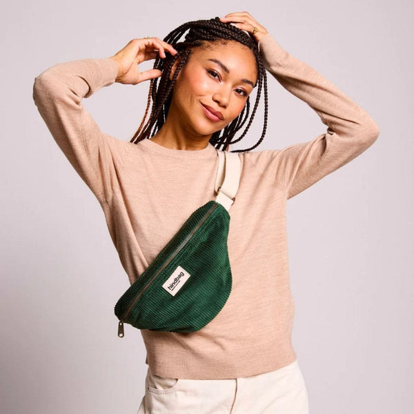 Hindbag OLIVIA Velours Heuptas, Pine Green