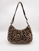 Hindbag ROSA Faux Fur Schoudertas, Luipaard
