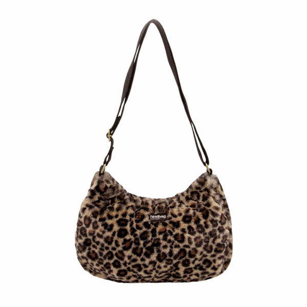Hindbag ROSA Faux Fur Schoudertas, Luipaard
