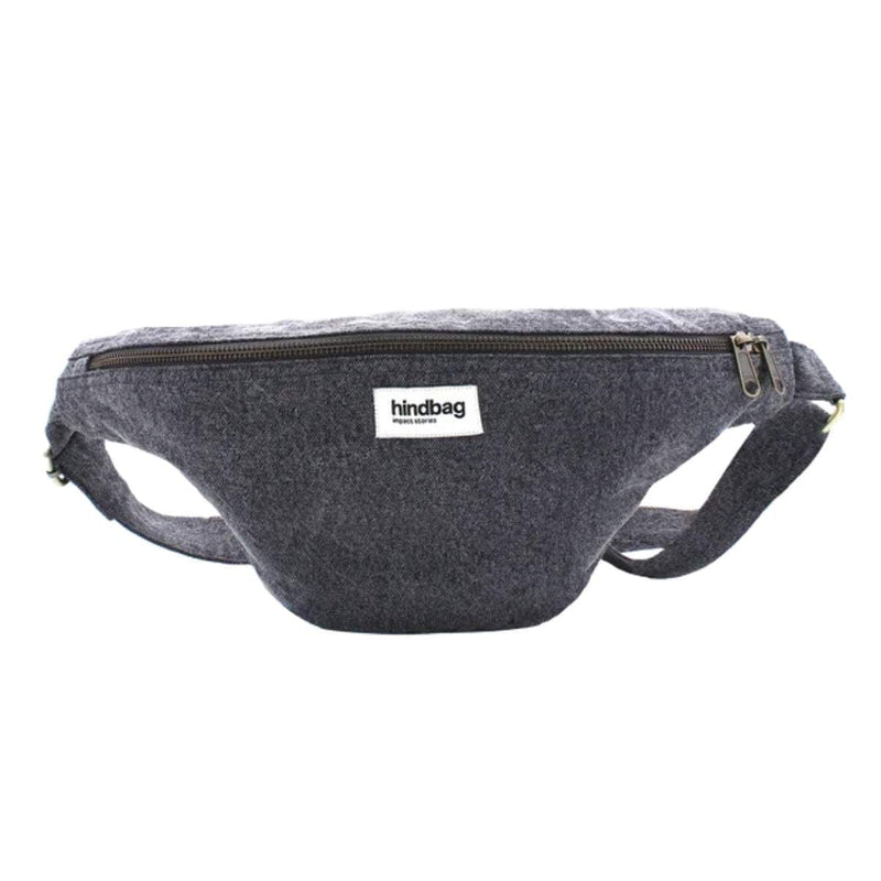 Hindbag SASHA grote Katoenen Crossbodytas, Denim Grijs