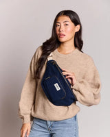 Hindbag SOFIA grote Katoenen Crossbodytas, Navy