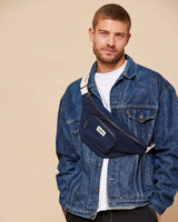 Hindbag SOFIA grote Katoenen Crossbodytas, Navy