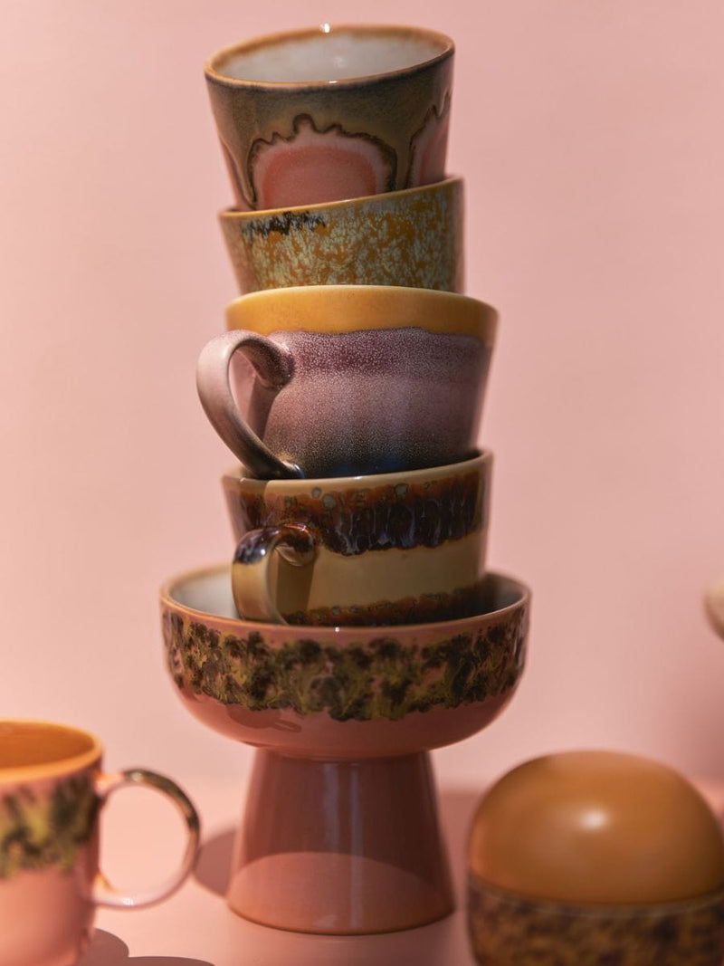 HK Living 70s CERAMICS Americano Tas, Blossom