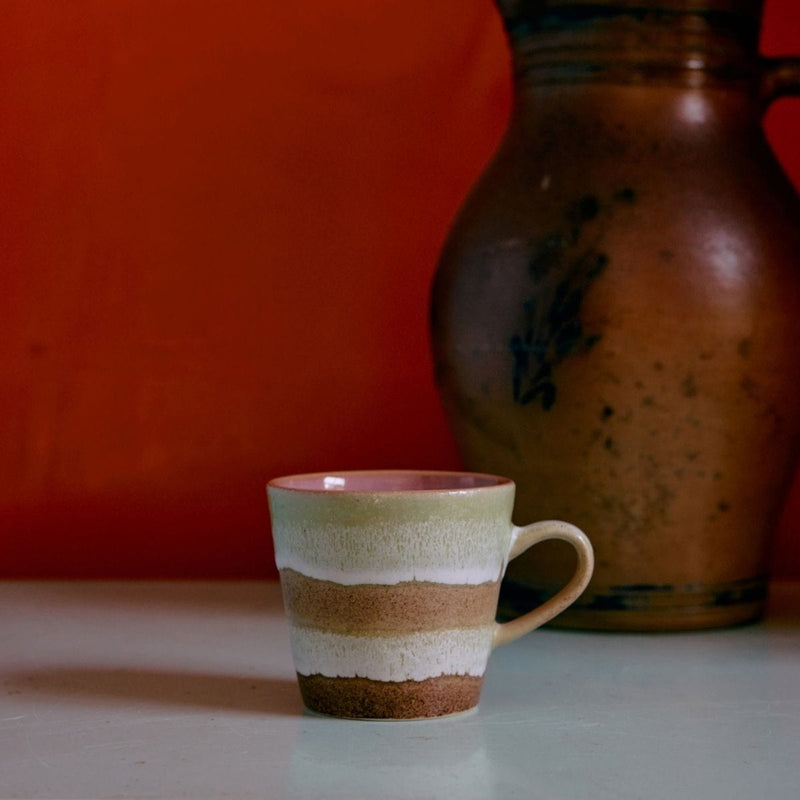 HK Living 70s CERAMICS Americano Tas, Umber