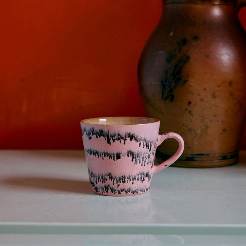 HK Living 70s CERAMICS Cappuccino Tas, Bubble