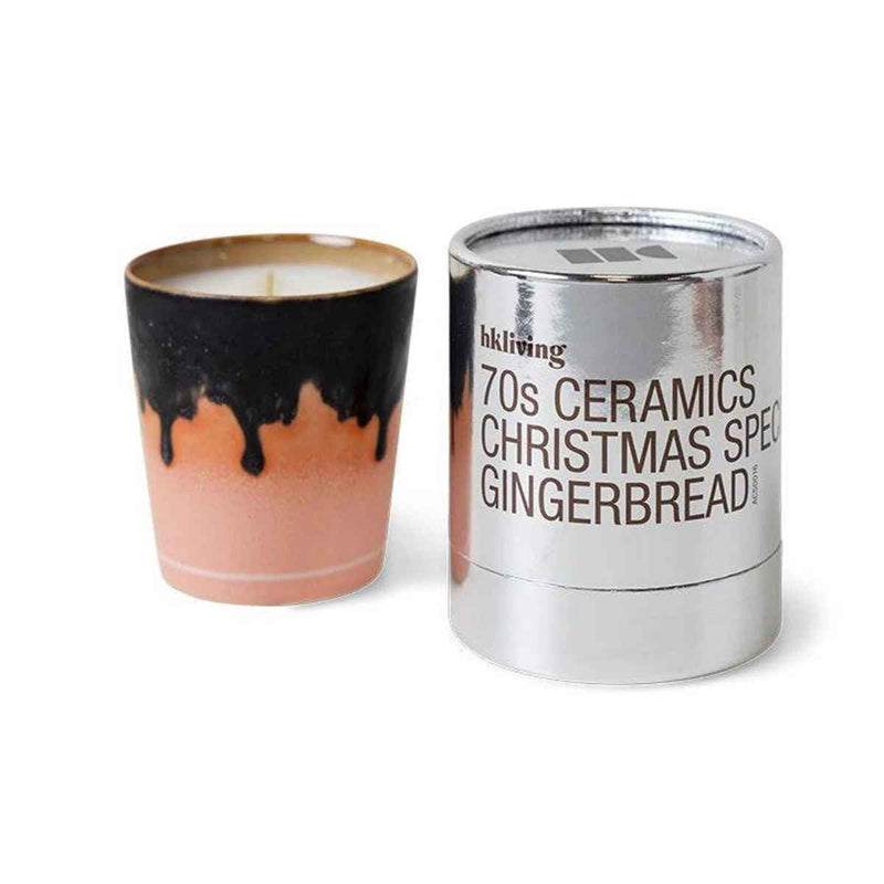HK Living 70s CERAMICS Christmas Special Geurkaars, Gingerbread
