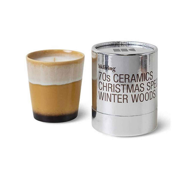 HK Living 70s CERAMICS Christmas Special Geurkaars, Winter Woods