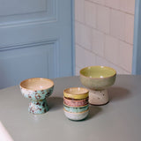 HK Living 70s CERAMICS Klein Tapas schaaltje op voet, Patina