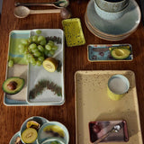 HK Living 70s CERAMICS Langwerpig Schaaltje, Patina