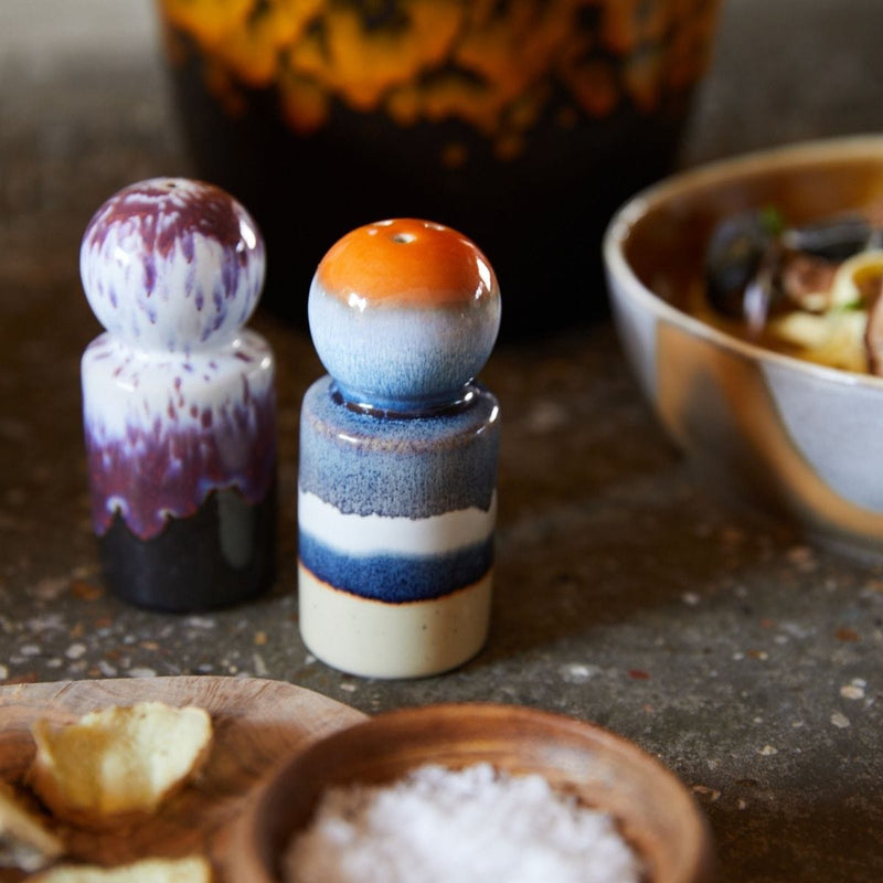 HK Living 70s CERAMICS Peper & Zout stel, Stargaze