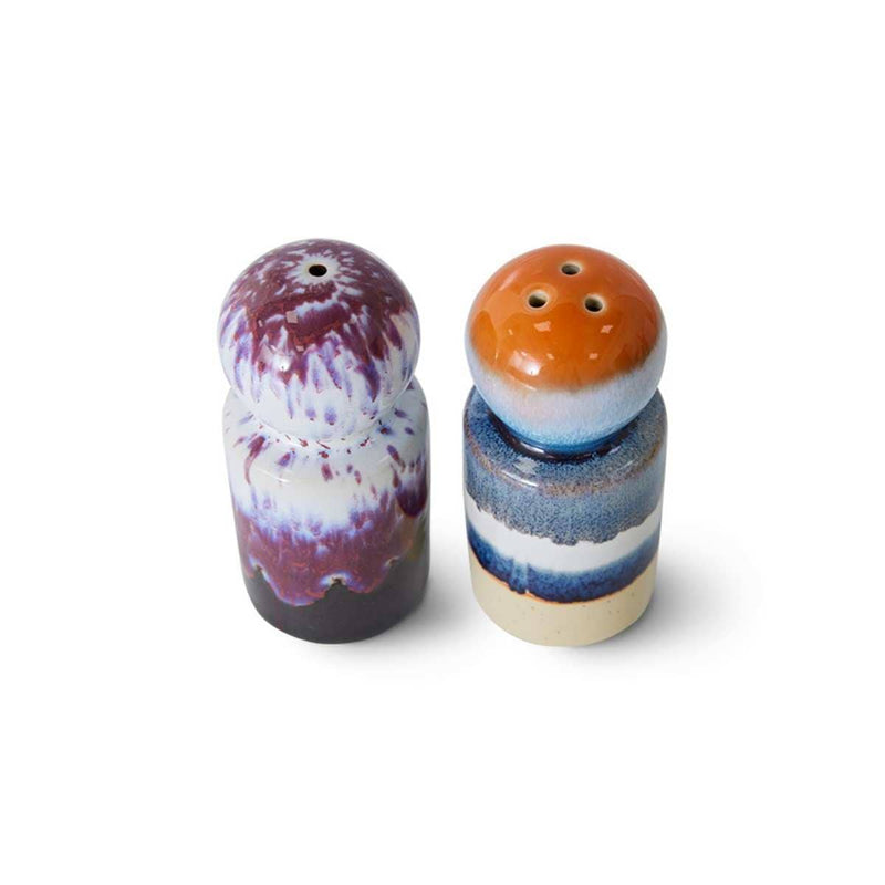 HK Living 70s CERAMICS Peper & Zout stel, Stargaze