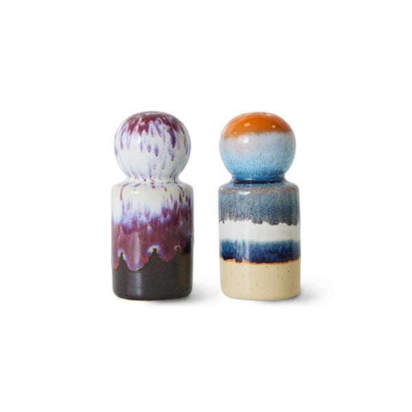 HK Living 70s CERAMICS Peper & Zout stel, Stargaze