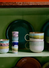 HK Living 70s CERAMICS Set van 2 grote Theetassen, Neo