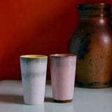 HK Living 70s CERAMICS Set van 2 Latte mokken, Fresco