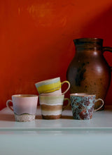 HK Living 70s CERAMICS Set van 4 Americano Tassen, Rococo