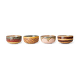 HK Living 70s CERAMICS Set van 4 Dessert Kommetjes, Harbour